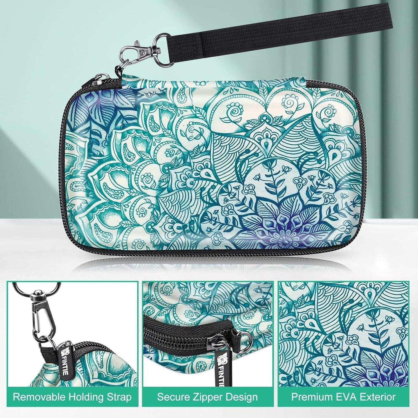 Étui de protection dur pour appareil Kodak Step/Mini 2 Hd/Printomatic/Kodak Smile, coque rigide avec poche intérieure, couleur illusions émeraude