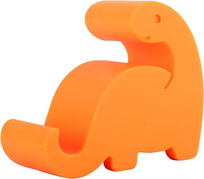 Support pour téléphone de bureau Plinrise Animal en silicone dinosaure orange, pour téléphone et tablette, taille 3" x 1,3".