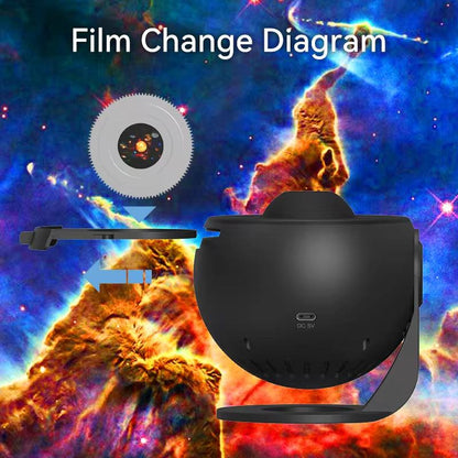 Projecteur de galaxie Ma boutique avec 13 films, créant un ciel étoilé romantique pour chambre à coucher.