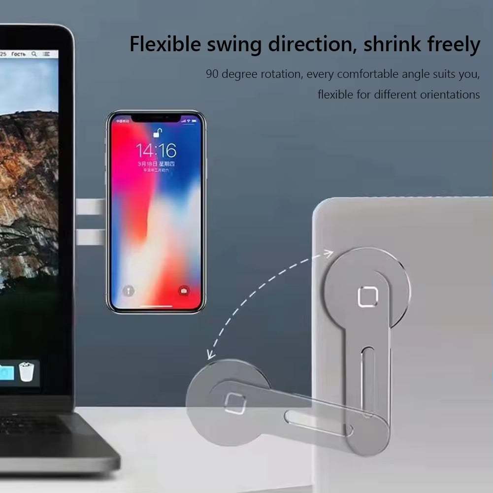 Support magnétique en métal pour téléphone et ordinateur portable, fixation latérale pour Tesla, iPhone, PC, pliable.