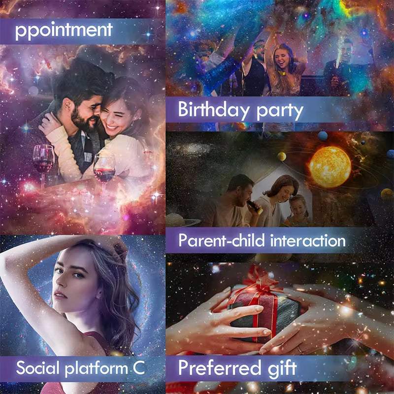 Projecteur de galaxie Ma boutique avec 13 films pour créer un ciel étoilé romantique dans la chambre.