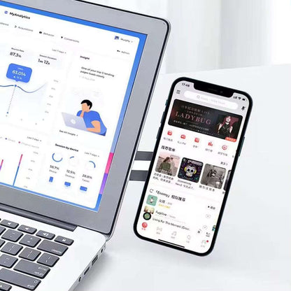 Support de téléphone magnétique en métal pour ordinateur portable et écran, fixation latérale pour Tesla, iPhone et PC.