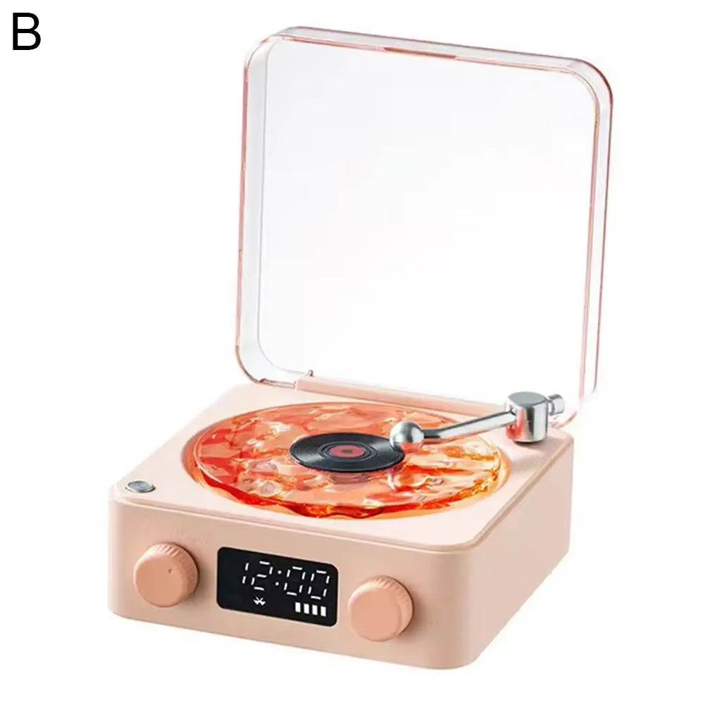 Haut-parleur Bluetooth rétro miniature Ma boutique avec design vintage, idéal pour un son relaxant et une ambiance nostalgique.