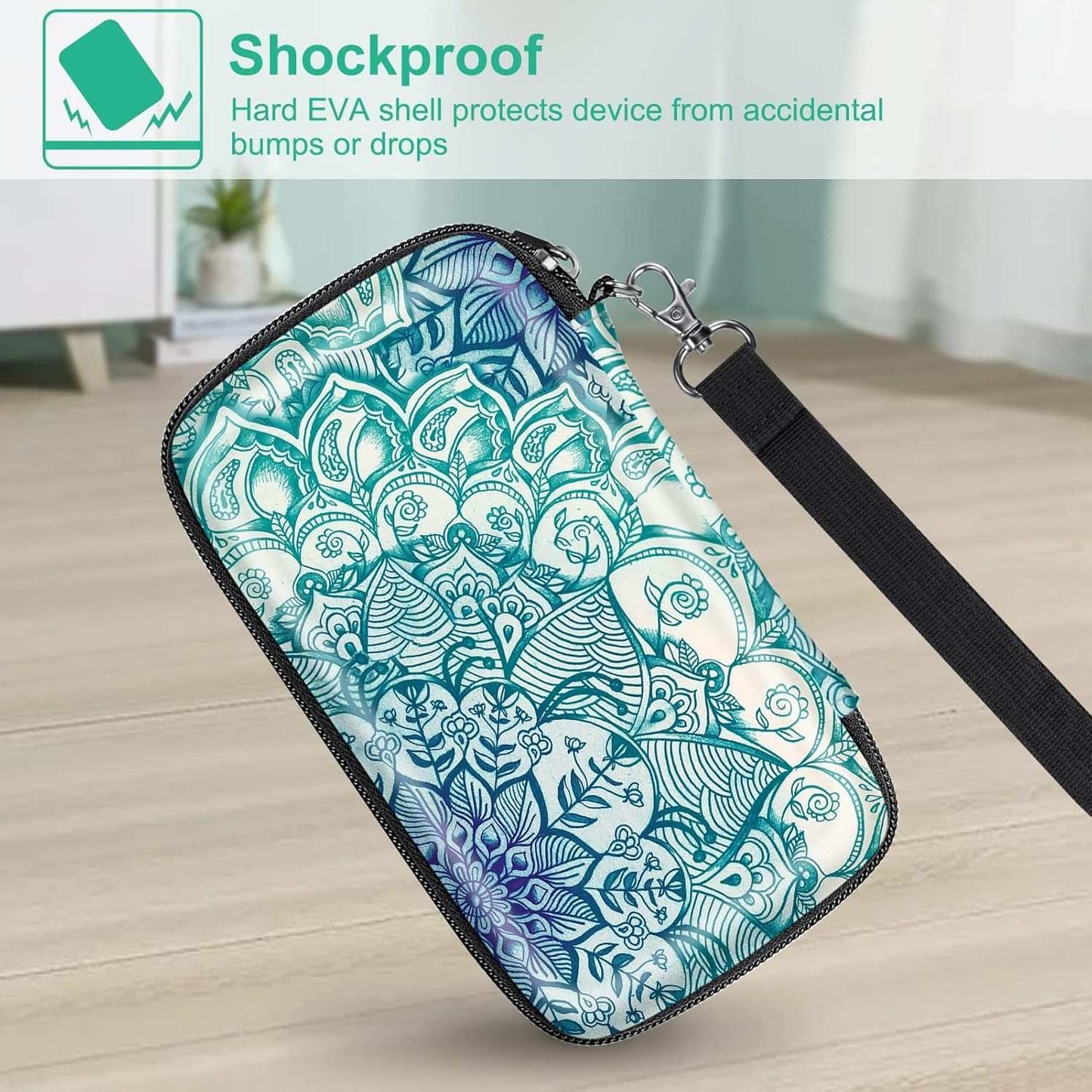 Étui de protection dur pour Kodak Step/Mini 2 HD/Printomatic/Kodak Smile, coque anti-choc avec poche intérieure, couleur illusions émeraude