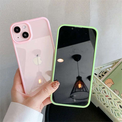 Coque en silicone transparente Candy Shockproof pour iPhone 11 à 17, protection arrière robuste, modèle Ma boutique.