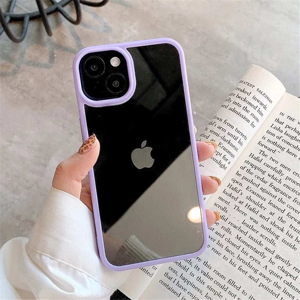 Coque en silicone transparente Candy Shockproof pour iPhone 11 à 17, protection arrière robuste, marque Ma boutique.