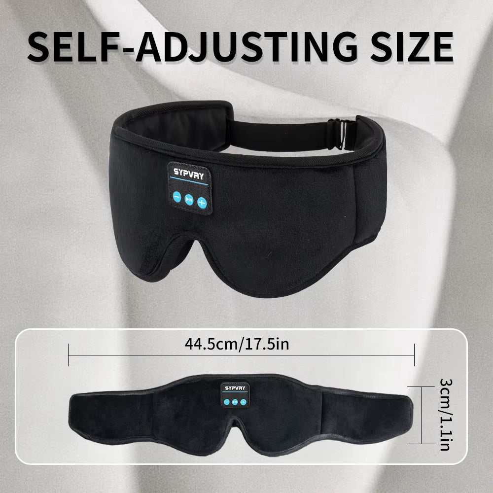 Masque de sommeil 3D DreamTune Bluetooth avec casque sans fil et couvre-yeux ajustable, masque de nuit confortable et moderne.