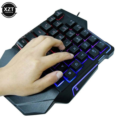 Clavier mécanique de jeu USB à une main, portable, compact 35 touches, clavier gaming ergonomique, câble filaire, Ma boutique
