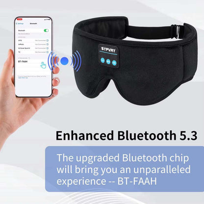 Masque de sommeil 3D DreamTune avec casque Bluetooth sans fil et bandeau ajustable, couvre les yeux pour dormir confortablement